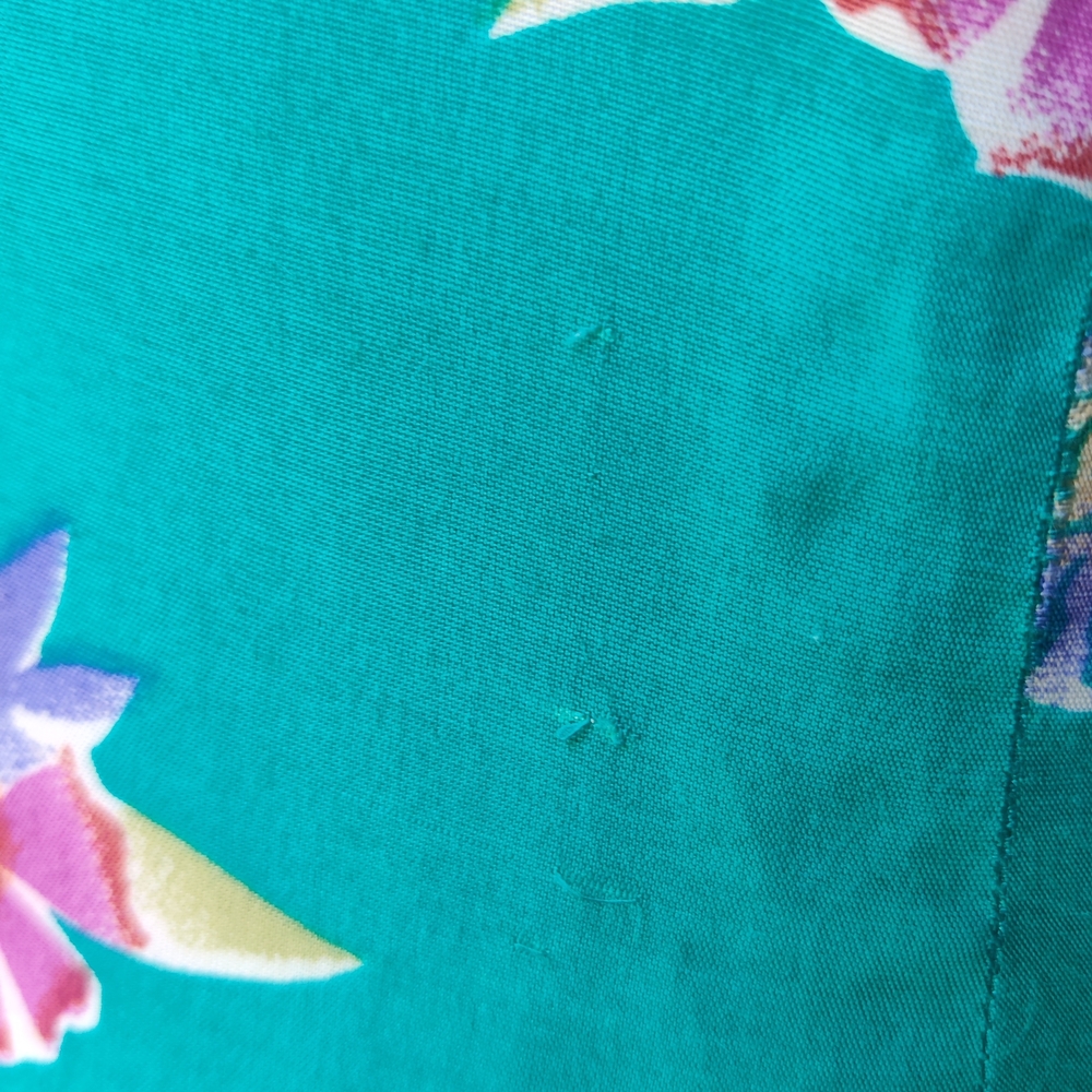 Vintage Expressons Sleeveless Floral Mini Dress Size 2 Lined Fitted Tropical Y2K - Picture 13 of 15